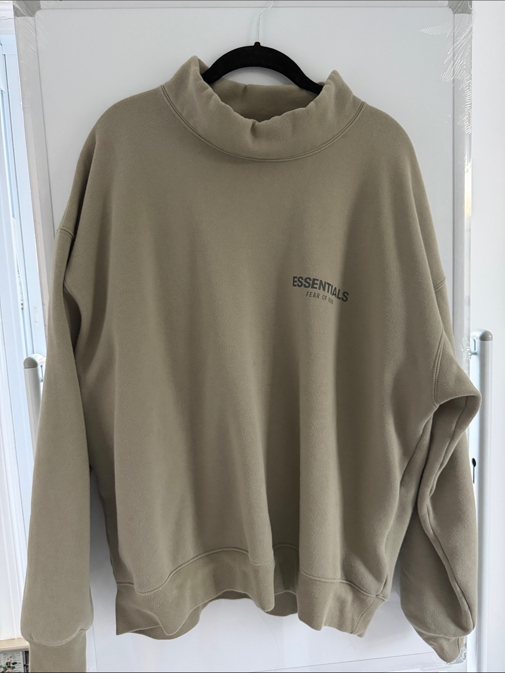 Essentials Men’s Olive Turtleneck Pullover Sweater